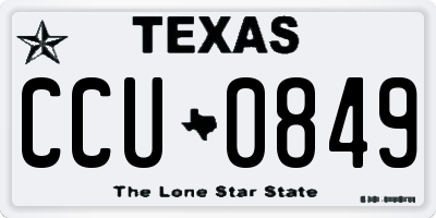 TX license plate CCU0849