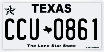 TX license plate CCU0861