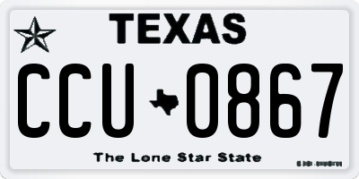 TX license plate CCU0867