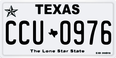 TX license plate CCU0976