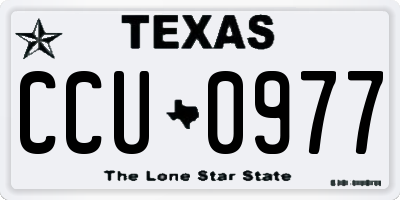 TX license plate CCU0977