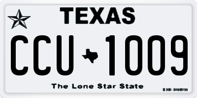 TX license plate CCU1009