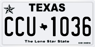TX license plate CCU1036