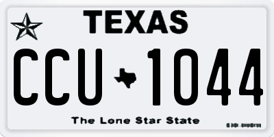 TX license plate CCU1044