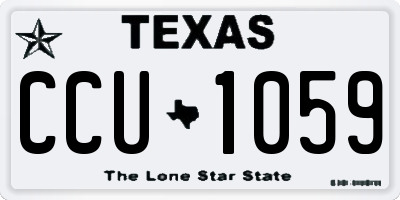 TX license plate CCU1059