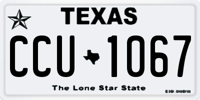 TX license plate CCU1067