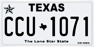 TX license plate CCU1071