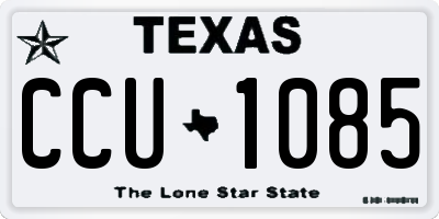 TX license plate CCU1085