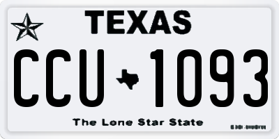 TX license plate CCU1093