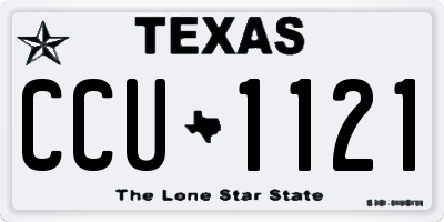 TX license plate CCU1121