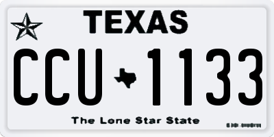 TX license plate CCU1133