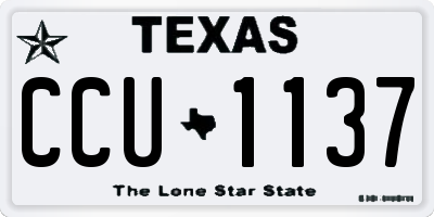 TX license plate CCU1137