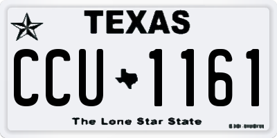 TX license plate CCU1161