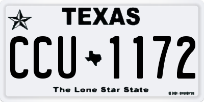 TX license plate CCU1172