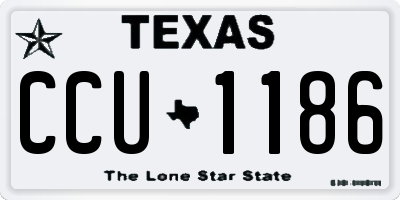 TX license plate CCU1186