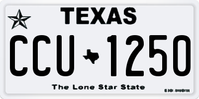 TX license plate CCU1250
