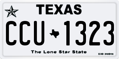 TX license plate CCU1323