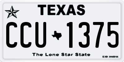 TX license plate CCU1375