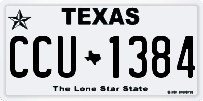 TX license plate CCU1384
