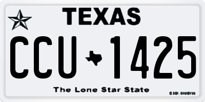 TX license plate CCU1425