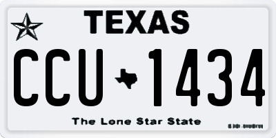 TX license plate CCU1434