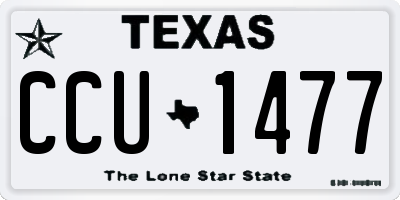 TX license plate CCU1477