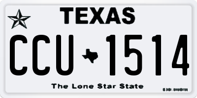 TX license plate CCU1514