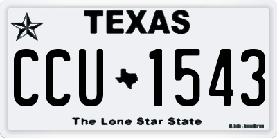 TX license plate CCU1543