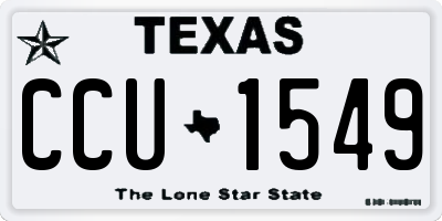 TX license plate CCU1549
