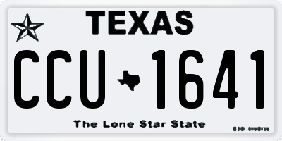 TX license plate CCU1641
