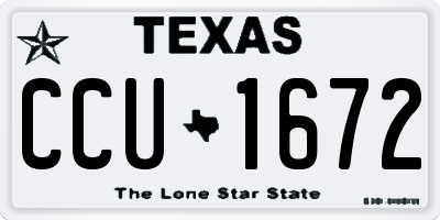TX license plate CCU1672