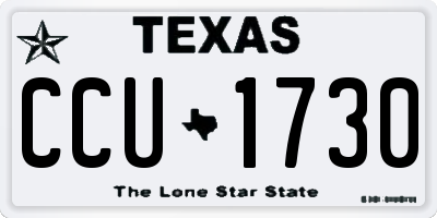 TX license plate CCU1730
