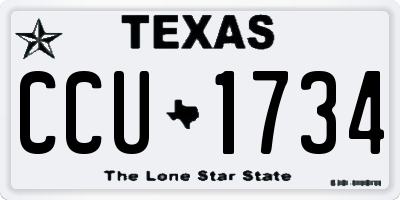 TX license plate CCU1734