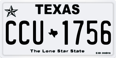 TX license plate CCU1756