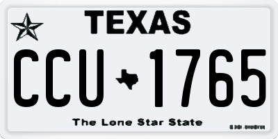TX license plate CCU1765