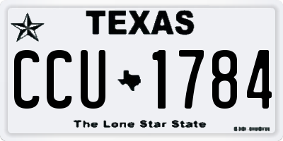 TX license plate CCU1784