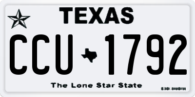 TX license plate CCU1792