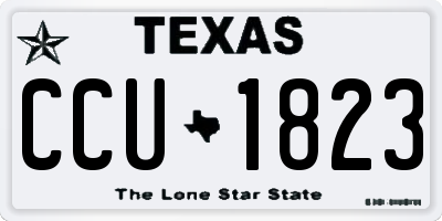TX license plate CCU1823