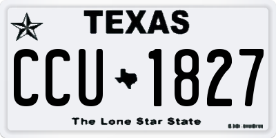 TX license plate CCU1827