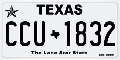 TX license plate CCU1832