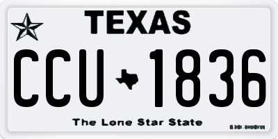 TX license plate CCU1836