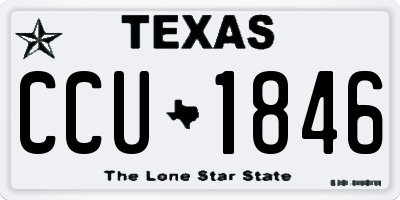 TX license plate CCU1846