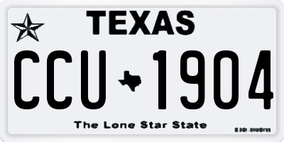 TX license plate CCU1904