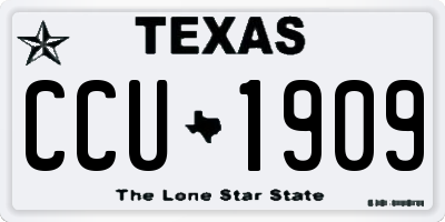 TX license plate CCU1909