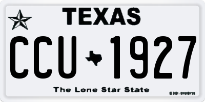 TX license plate CCU1927