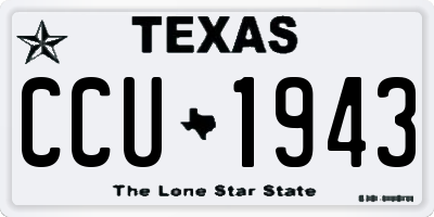 TX license plate CCU1943
