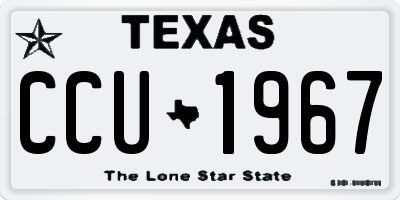 TX license plate CCU1967
