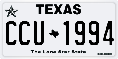 TX license plate CCU1994