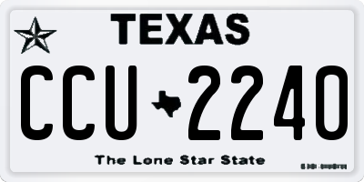 TX license plate CCU2240