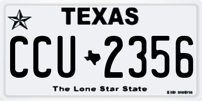 TX license plate CCU2356